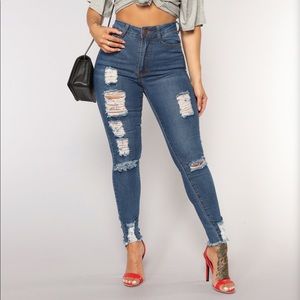 Fashion Nova Distressed Jeans